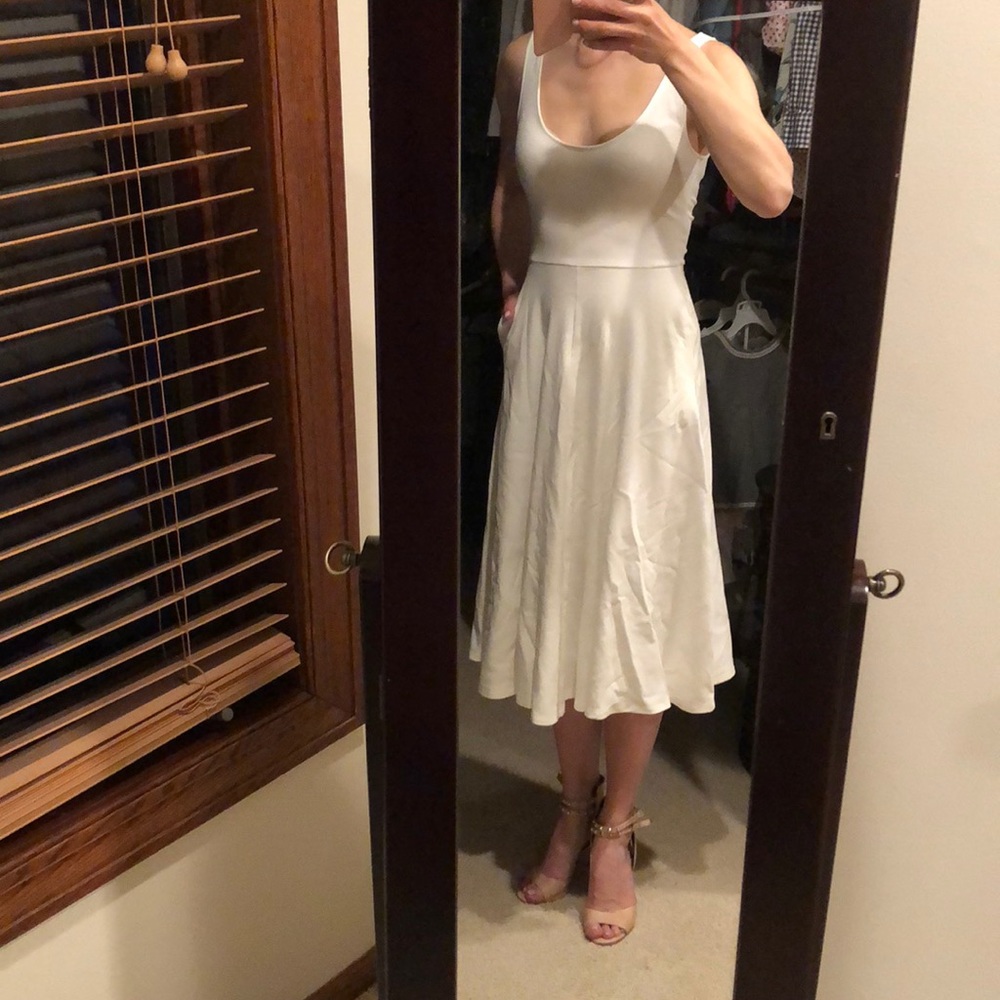 Leith White Midi Dress